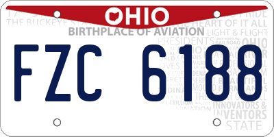 OH license plate FZC6188