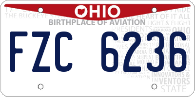 OH license plate FZC6236