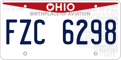 OH license plate FZC6298