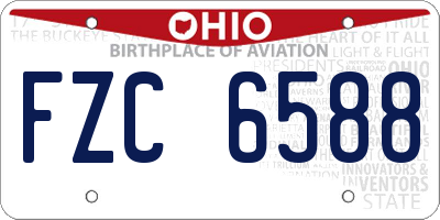 OH license plate FZC6588
