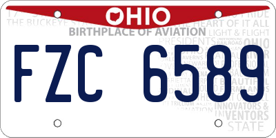 OH license plate FZC6589