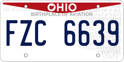 OH license plate FZC6639