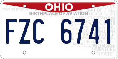 OH license plate FZC6741