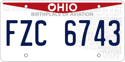 OH license plate FZC6743
