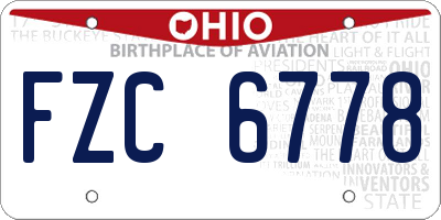OH license plate FZC6778