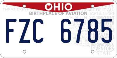 OH license plate FZC6785
