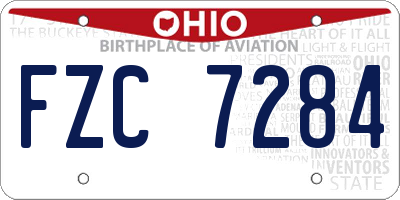 OH license plate FZC7284
