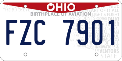 OH license plate FZC7901