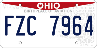 OH license plate FZC7964