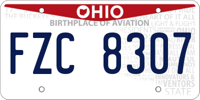 OH license plate FZC8307