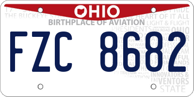 OH license plate FZC8682