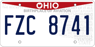 OH license plate FZC8741