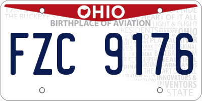 OH license plate FZC9176