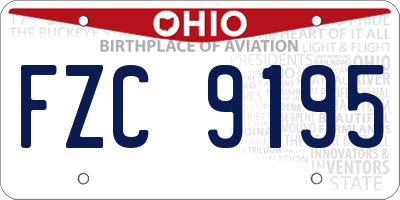 OH license plate FZC9195