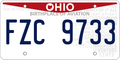 OH license plate FZC9733