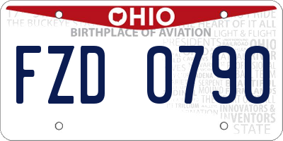 OH license plate FZD0790
