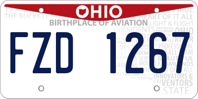 OH license plate FZD1267