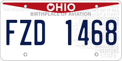 OH license plate FZD1468