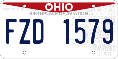OH license plate FZD1579