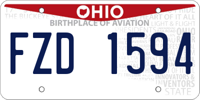 OH license plate FZD1594