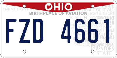 OH license plate FZD4661
