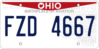 OH license plate FZD4667