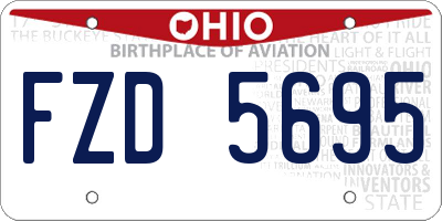 OH license plate FZD5695