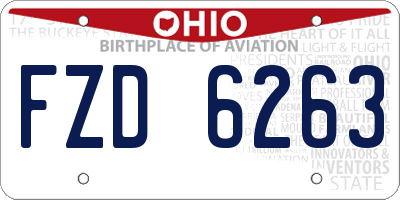 OH license plate FZD6263