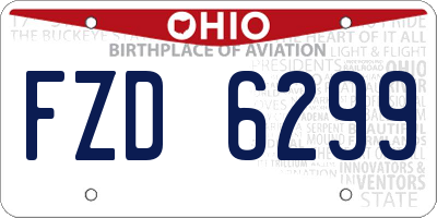 OH license plate FZD6299