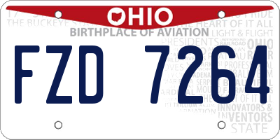 OH license plate FZD7264