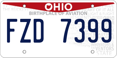 OH license plate FZD7399