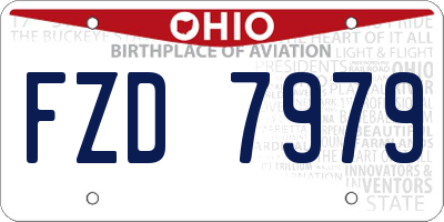 OH license plate FZD7979