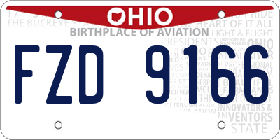 OH license plate FZD9166