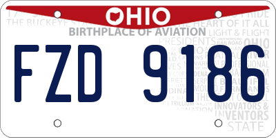 OH license plate FZD9186