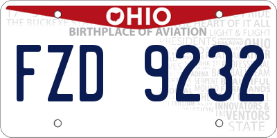 OH license plate FZD9232