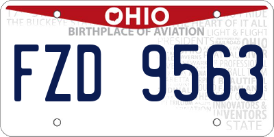 OH license plate FZD9563