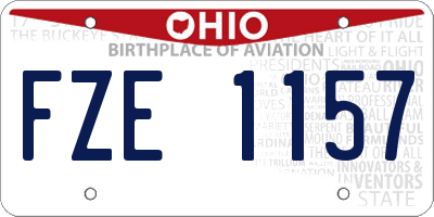 OH license plate FZE1157