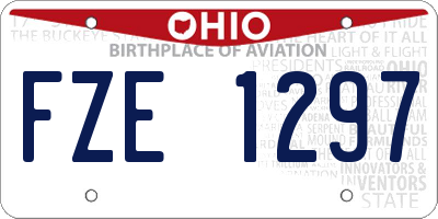OH license plate FZE1297