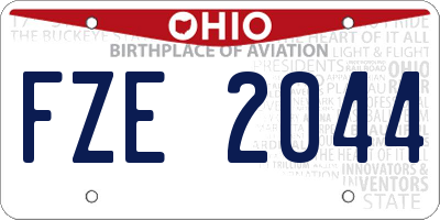 OH license plate FZE2044