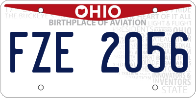 OH license plate FZE2056