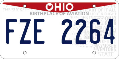 OH license plate FZE2264