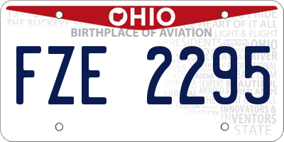 OH license plate FZE2295