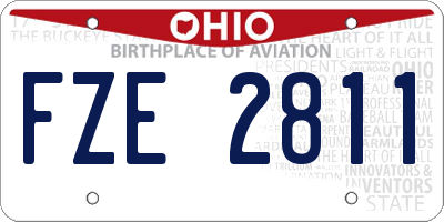 OH license plate FZE2811