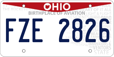 OH license plate FZE2826