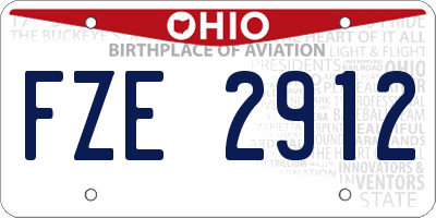 OH license plate FZE2912