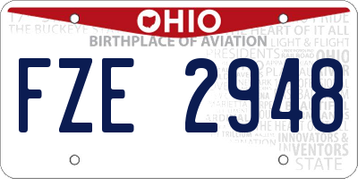 OH license plate FZE2948