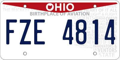 OH license plate FZE4814