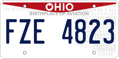 OH license plate FZE4823
