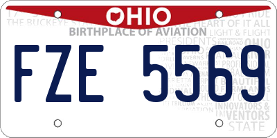 OH license plate FZE5569