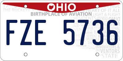 OH license plate FZE5736